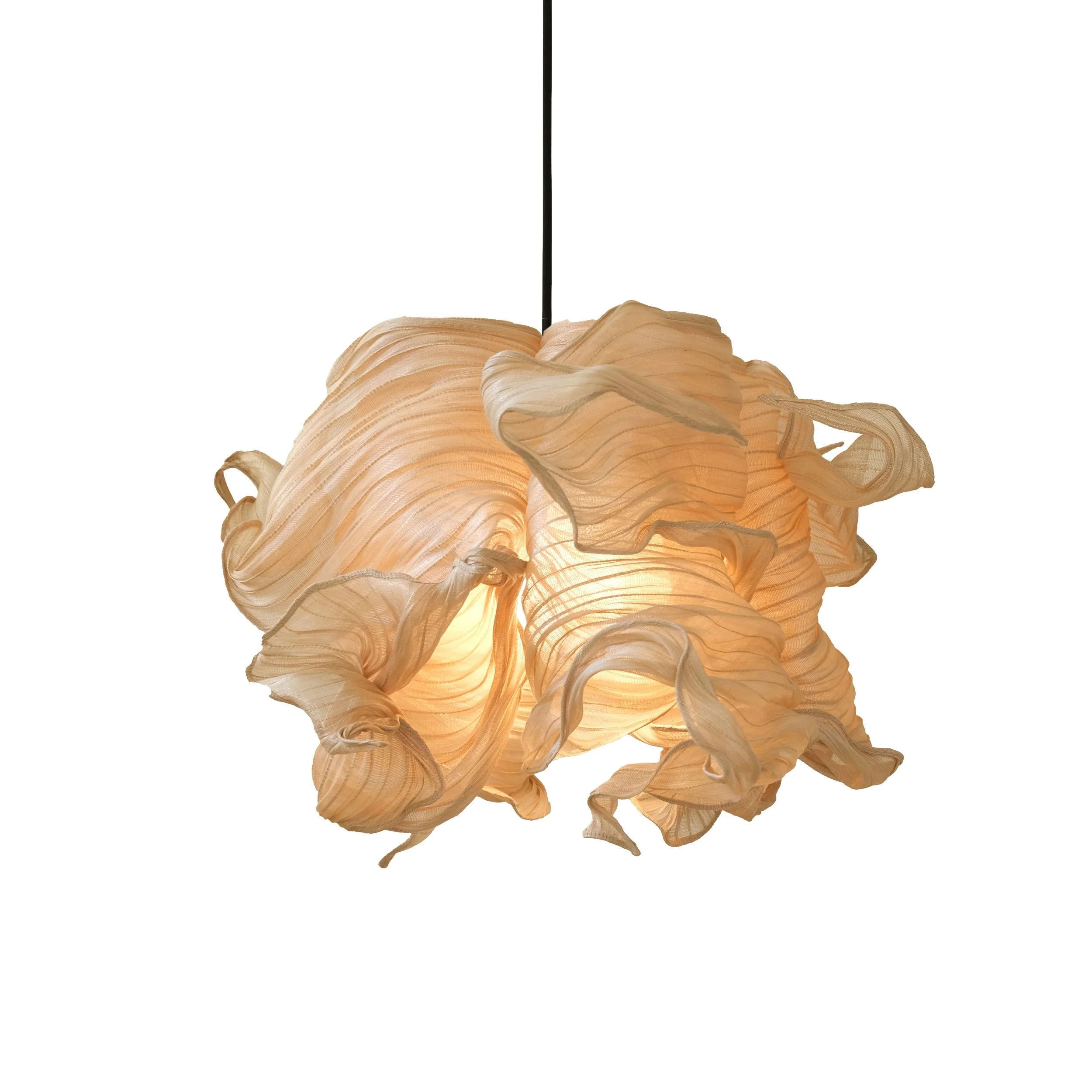 Modern Fabric Pendant Plain Light Nebula 60cm by Studio Mirei